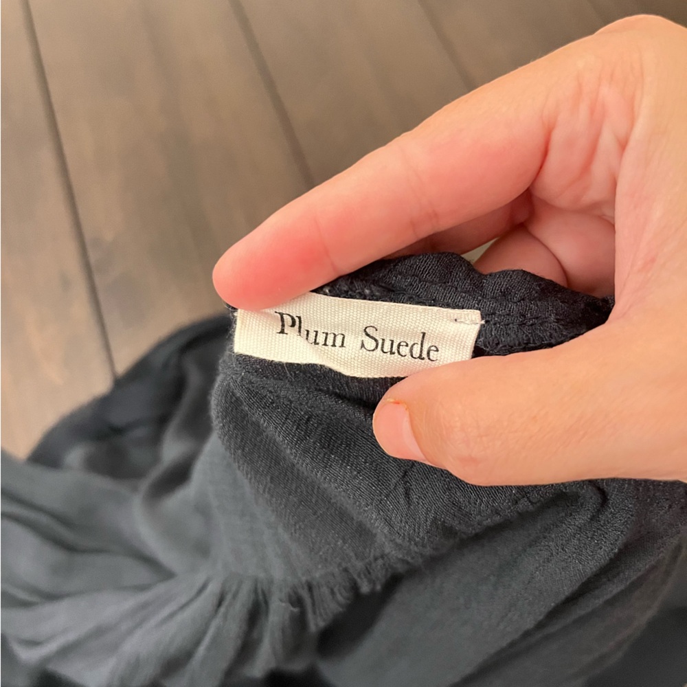Plum Suede Flowy Top - Picture 5 of 8